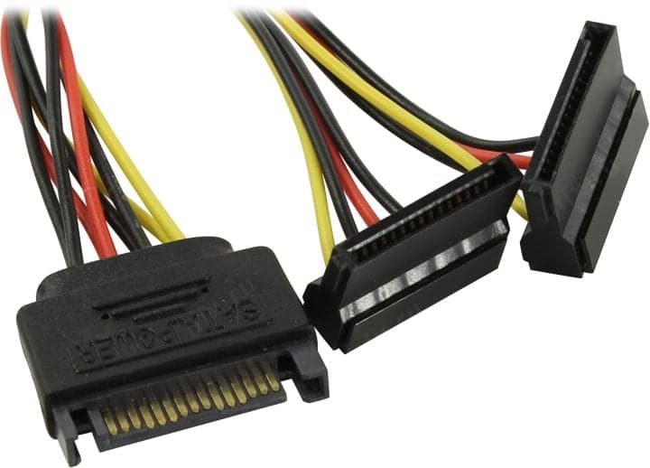 Orient <C574> Разветвитель питания 1SATA M->2SATA F, Г-образный