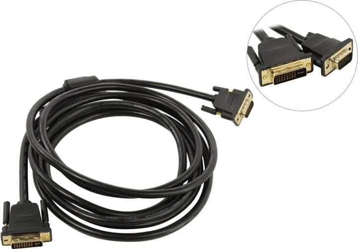 Vention <EACBI> Кабель DVI (29M) --> VGA (15M) 3м 2 фильтра