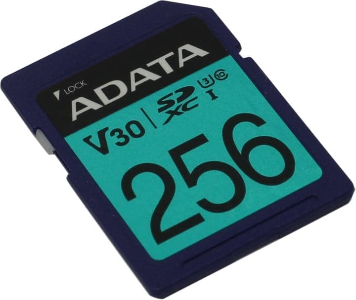 ADATA Premier Pro <ASDX256GUI3V30S-R> SDXC Memory Card 256Gb V30 UHS-I U3 Class10
