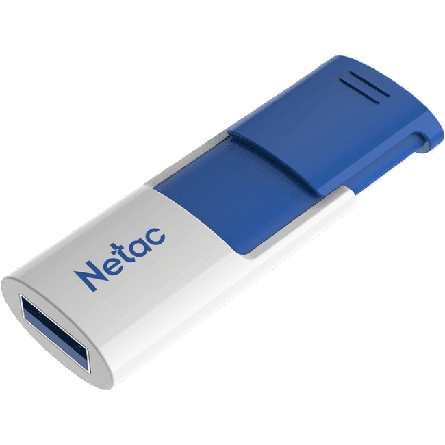 NT03U182N-064G-32BL Netac U182 Blue 64GB USB3.2 Flash Drive, retractable