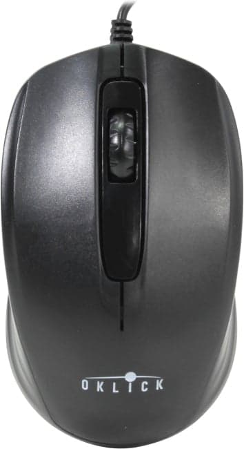 OKLICK Optical Mouse <195M> <Black> (RTL) USB 3btn+Roll <945621>