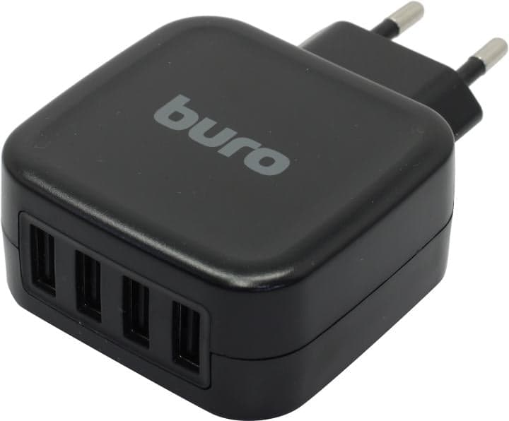 Buro <TJ-286B> Зарядное устройство USB (Вых. DC5V, 25W, 4xUSB) <477682>