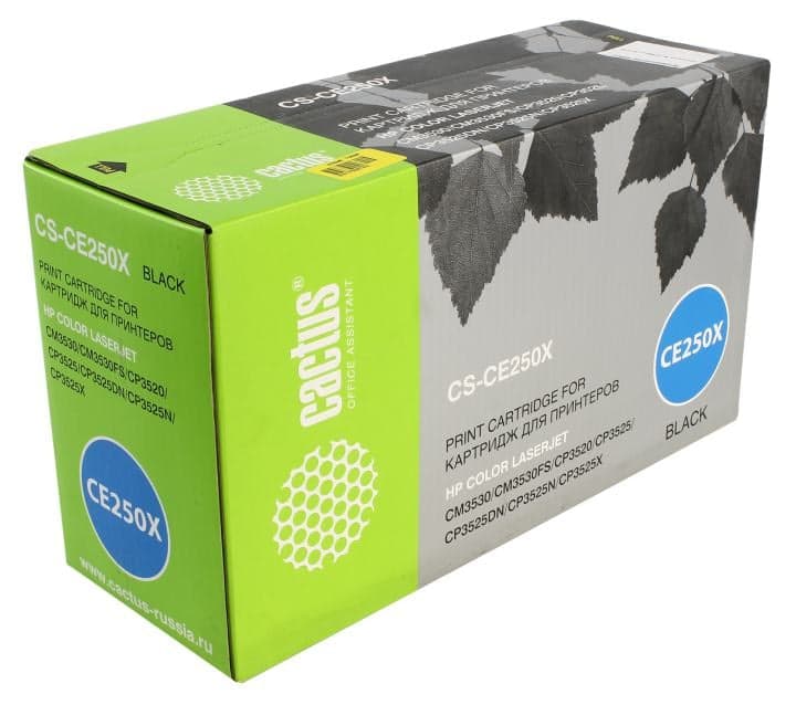 Картридж Cactus CS-CE250X для HP LJ CM3530/3520/3525