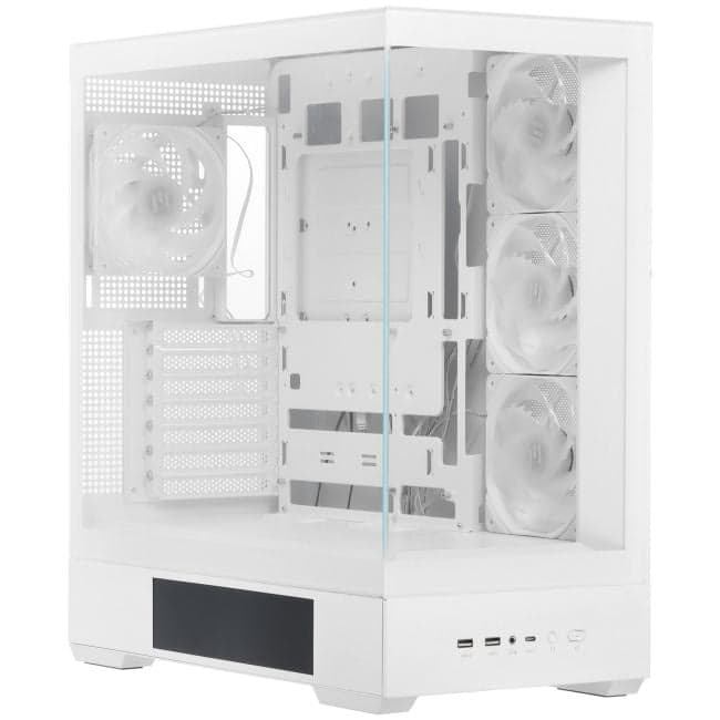 ZALMAN P40 DS, ATX, WHITE, WINDOW, 9.1-inch LCD screen, 2xCombo(2.5” or 3.5”), 1x2.5”, 1xUSB TYPE-C, 2xUSB3.0, SIDE 3x1