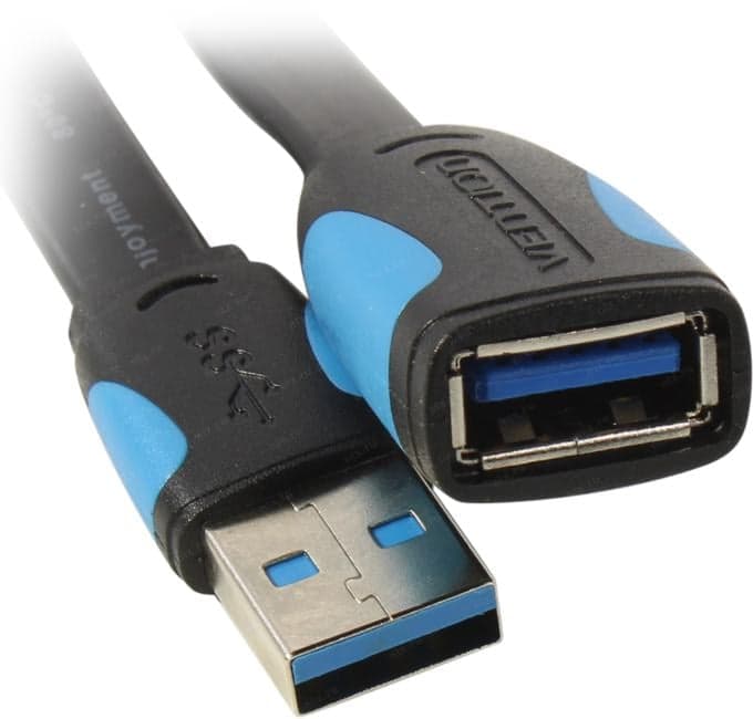 Vention <VAS-A13-B050> Кабель удлинительный USB 3.0 A-->A 0.5м плоский