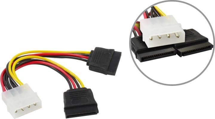 Cablexpert <CC-SATA-PSY> Переходник питания SATA-устройств (1big ->2SATA)