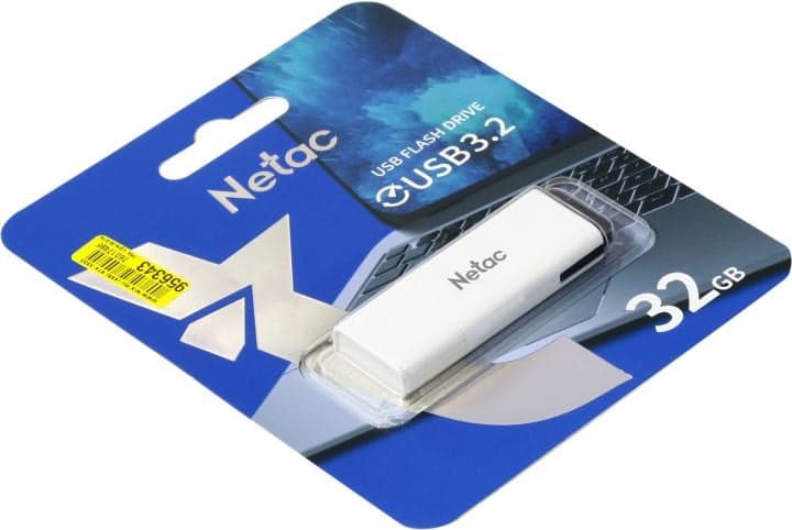 Netac <NT03U185N-032G-32WH> USB3.2 Flash Drive 32Gb (RTL)