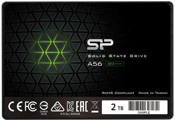 SSD 2.5" Silicon Power 2.0Tb A56 <SP002TBSS3A56A25> (SATA3, up to 560/530MBs, 3D TLC, Phison, 1000TB