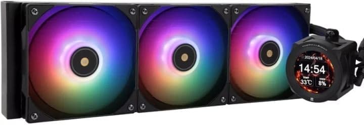 C-VISION-360-BL-ARGB Thermalright Core Vision 360 Black ARGB, радиатор 360 мм, 2150 об/мин, 28 дБА, PWM, ЖК экран
