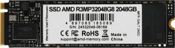 Накопитель SSD AMD PCIe 3.0 x4 2TB R3MP32048G8 Radeon M.2 2280