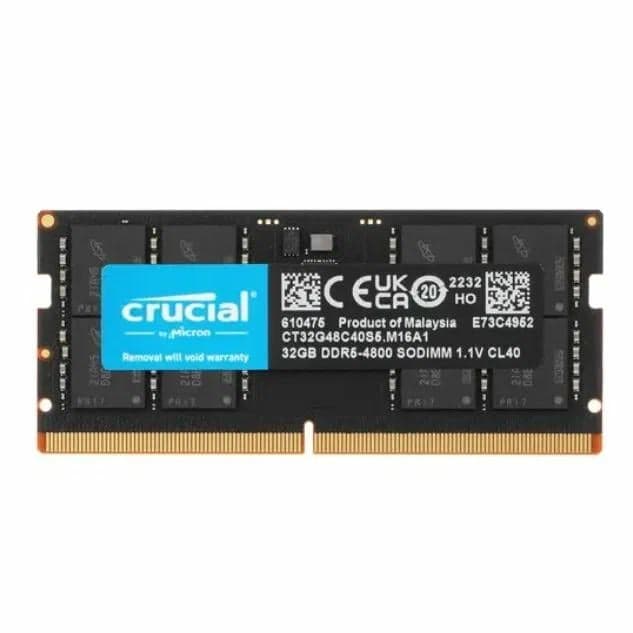 Crucial <CT32G48C40S5> DDR5 SODIMM 32Gb <PC5-38400> (for NoteBook)