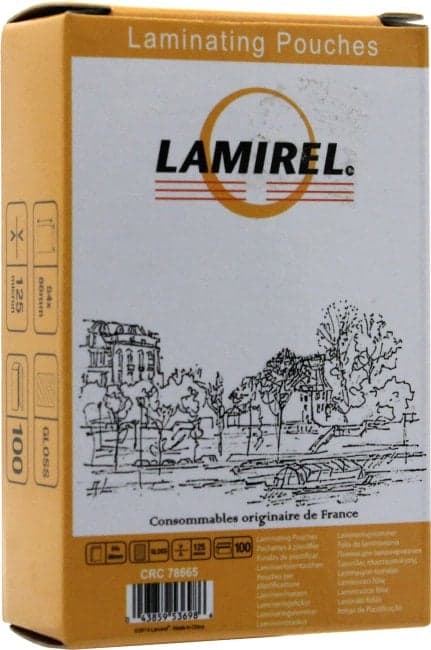 Lamirel <CRC78665> Пакеты для ламинирования (54x86, Gloss, 125мкм, уп.100шт)