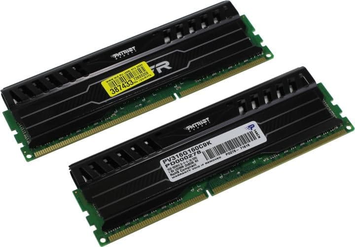 Patriot Viper <PV316G160C9K> DDR3 DIMM 16Gb KIT 2*8Gb <PC3-12800>