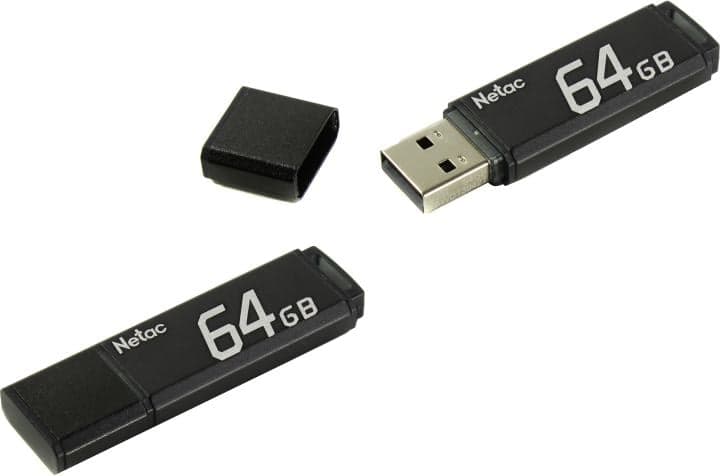 Netac <NT03U351N-064G-20BK> USB2.0 Flash Drive 64Gb (RTL)