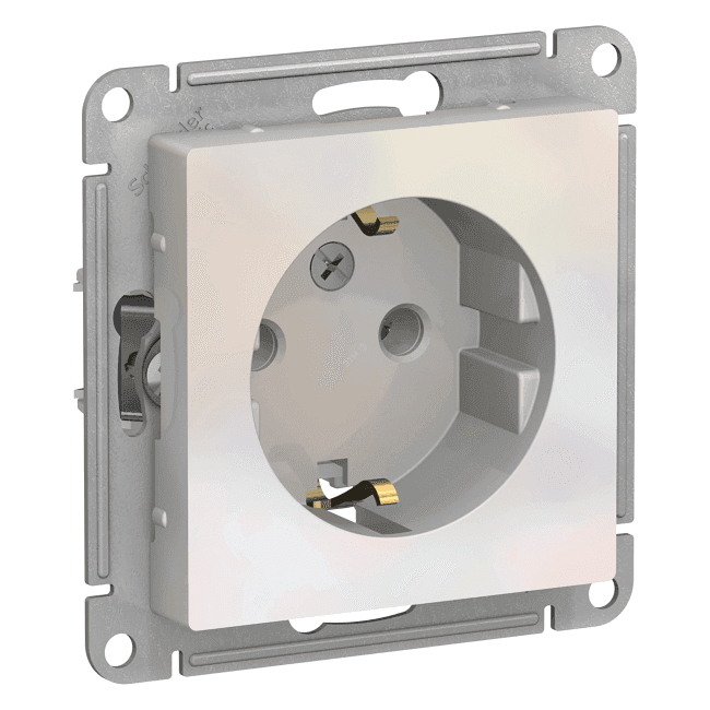 Schneider Electric ATN000443 ATLASDESIGN РОЗЕТКА с заземлением, 16А, механизм, ЖЕМЧУГ