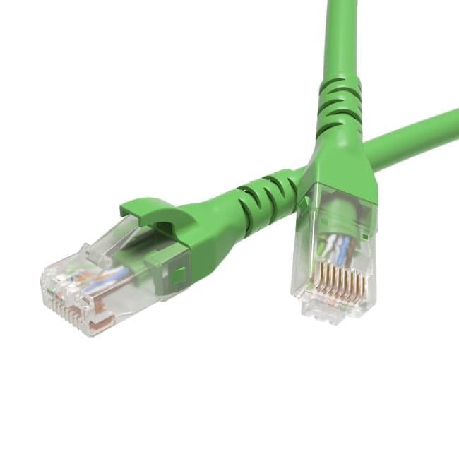 Кабель патч-корд U/UTP 5e кат. 2м. DKC RN5EUU4520GN LSZH, зелёный, "RAM telecom"