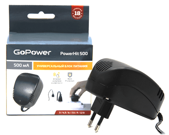 GoPower 00-00015342 Блок питания GoPower Powerhit 500 универсальн. (1/20/40)