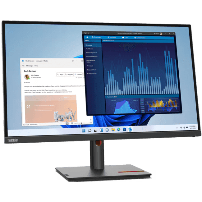 Монитор 63A9GAR1CB Lenovo 27" T27p-30 Black/Red, 16:9, IPS, 3840x2160, 4ms, 350cd, 60Hz, 1xHDMI, 1xDP, USB-C, 4xUSB, LA