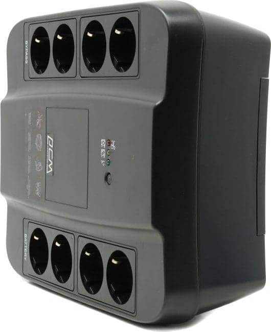 UPS 650VA PowerCom Spider <SPD-650U Euro Black>+USB+защита телефонной линии/RJ45