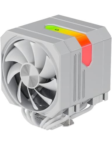 upHere UP2TC6 White / 6HPx6mm, 265W TDP, dual tower, 2x120mm fans, 600-1650RPM, 68 CFM, 25dBA, ARGB cover / UP2TC6