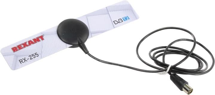Rexant <34-0255> Антенна RX-255 комнатная для цифрового телевидения (DVB T/T2, 470-862Мгц, 75Ом, кабель 1.2м)