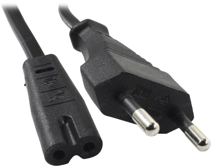 Cablexpert <PC-184-VDE-1.8M> Кабель IEC-320-C7 - розетка 220V 1.8м Советский стандарт