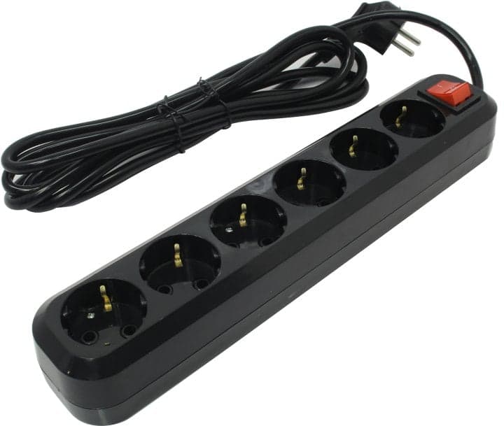 Сетевой фильтр 5bites <SP6B-330> Black <3м> ( 6 розеток )