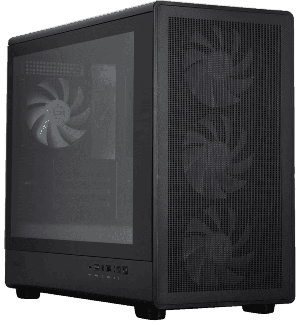 ZALMAN M5, MATX, BLACK, WINDOW, 1xCombo (3.5'' or 2.5''), 1x3.5", 2x2.5", 1xUSB2.0, 1xUSB3.0, 1xUSB Type-C, FRONT 3x120