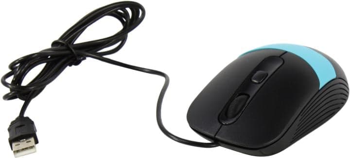 OKLICK Optical Mouse <310M> <Black&Blue> (RTL) USB 4btn+Roll <1869099>