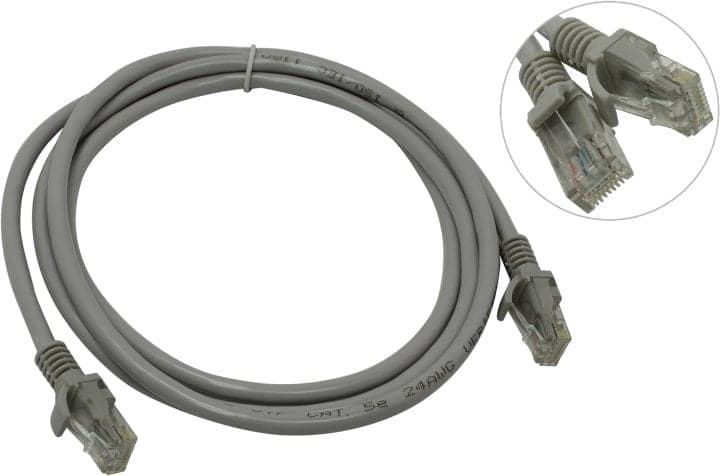 Patch Cord UTP кат.5e 1.5м, серый