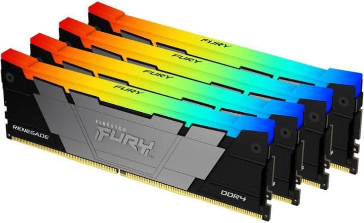 Kingston Fury Renegade RGB <KF436C16RB12AK4/64> DDR4 DIMM 64Gb KIT 4*16Gb <PC4-28800> CL16