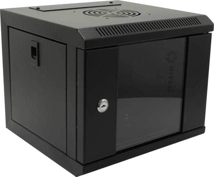 5bites <TC3204-04B> Шкаф настенный телекоммуникационный 10", чёрный 4U 312x280