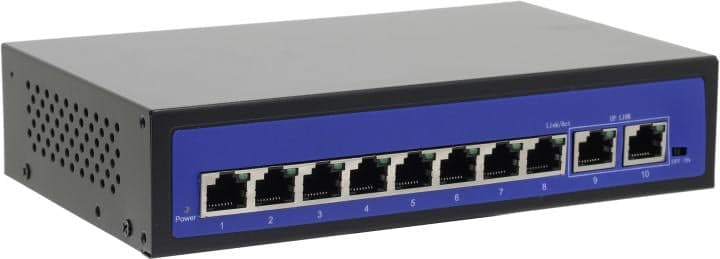 Orient <SWP-7508POE/2P PS> (8UTP 100Mbps PoE, 2Uplink)