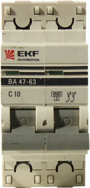 EKF <mcb4763-2-10C-pro> Автоматический выключатель (2P)