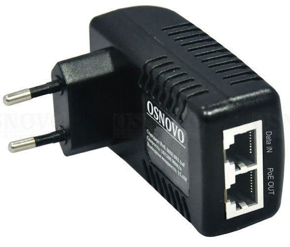 OSNOVO Midspan-1/151G PoE-инжектор Gigabit Ethernet на 1 порт, мощность PoE - до 15.4W