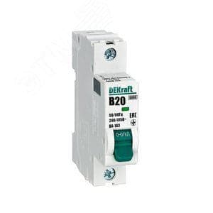 Автоматический выключатель DEKraft 12210DEK 1Р 20А х-ка B ВА-103 6кА