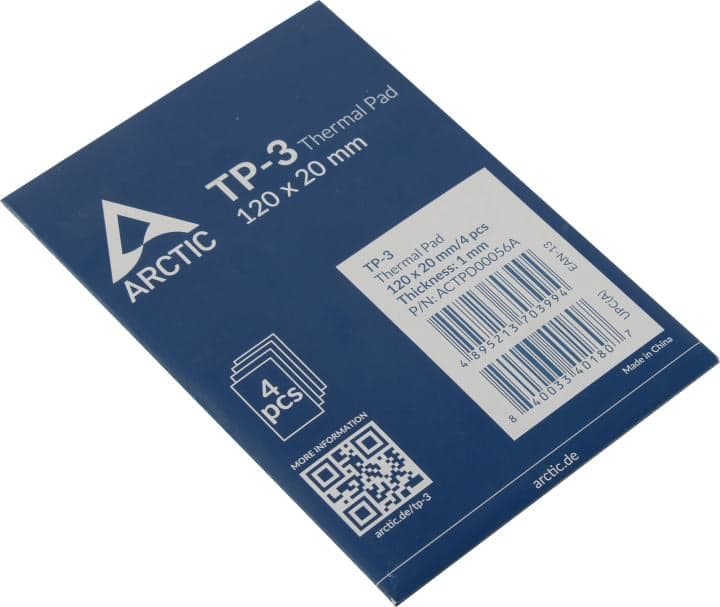 Термопрокладка Arctic Thermal pad 120x20мм, 1.0мм - 4 Pack TP-3 (ACTPD00056A)
