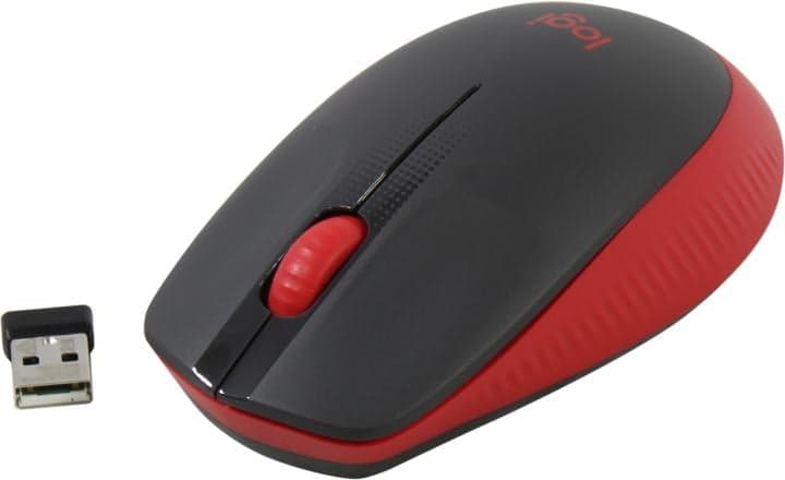 Logitech Wireless Mouse M190 Red <910-005926> (RTL) USB 3btn+Roll, беспроводная