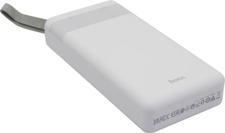 Внешний аккумулятор Hoco J73 White (2xUSB, 30000mAh, фонарь, Li-Pol)