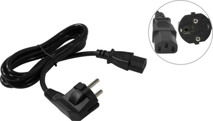 Vention <ZCJBAC> Кабель питания IEC-320-C13 - розетка 220V 1.8м Европейский стандарт, Г-образный