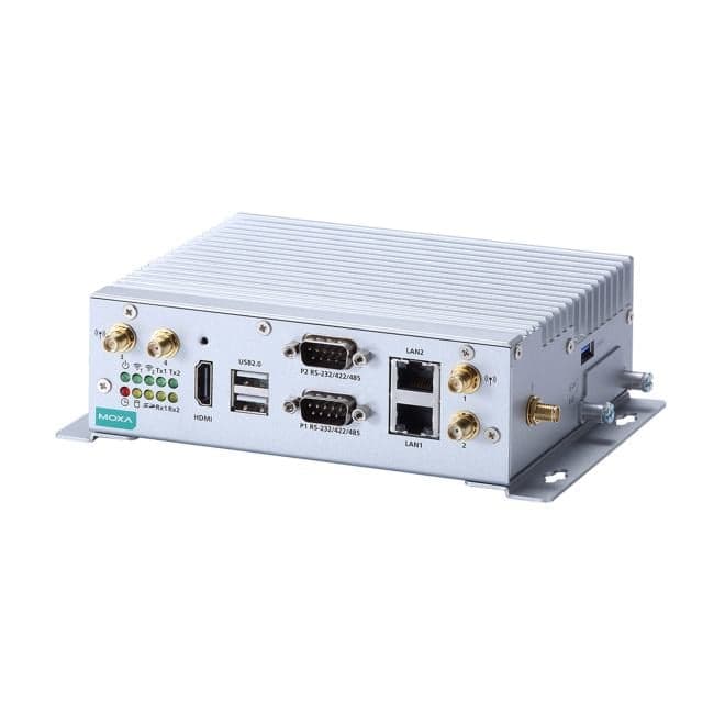 Микрокомпьютер MOXA V2201-E4-T (CTO Model) Intel Atom E3845,HDMI,2 LANs,2 serial ports,4 DIs,4 DOs,1 USB 3.0 port