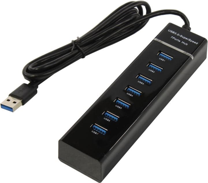KS-is <KS-569> 7-port Hub, 1xUSB3.0+6xUSB2.0 + БП