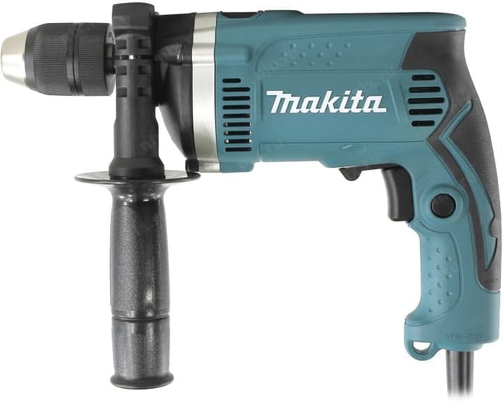 Makita <HP1631K> Ударная дрель (710W, 3200 об/мин, 13 мм, регулятор, реверс, кейс)