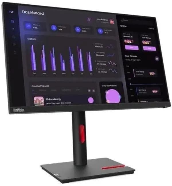 63CFMATXUK Монитор Lenovo 23.8" ThinkVision T24i-30 черный IPS LED 4ms 16:9 HDMI матовая HAS Piv 250cd 178гр/178гр 1920