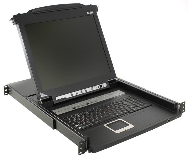 ATEN <CL5716MRG> 1U 16-port 17" Single Rail LCD KVM Switch (+2 кабеля)