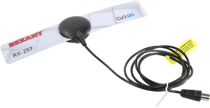 Rexant <34-0257> Антенна RX-257 комнатная активная для цифрового телевидения (DVB T/T2,470-862Мгц,75Ом,1.2м)