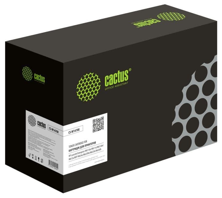 Картридж Cactus CS-W1470X (№147X) Black для HP LJ M611/612/634/635/636
