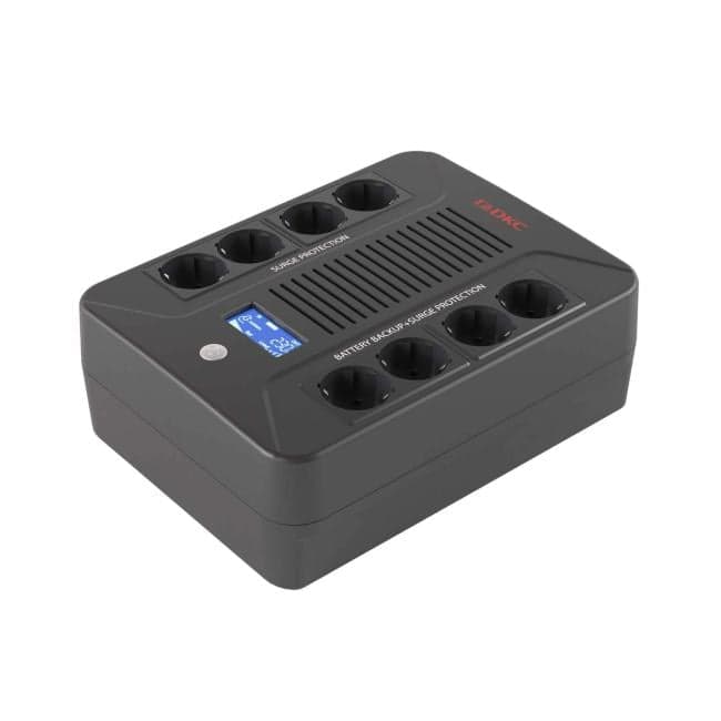 DKC INFOPDU600LCD Линейно-интерактивный ИБП ДКС серии Info PDU, 600 ВА/360 Вт, 1/1,8xSchuko, LCD, 1x7Aч