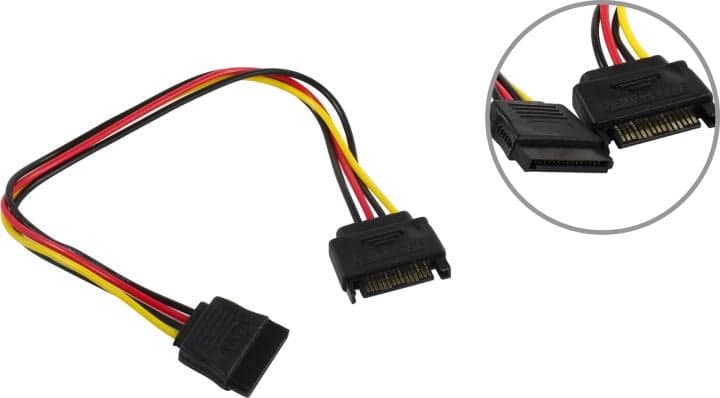 Cablexpert <CC-SATAMF-01> Кабель питания SATA M ->SATA F 30см