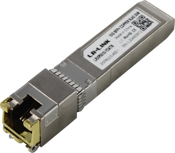 LR-LINK <LRXP0010-Y3ATR> LR 10G SFP+ 30m 3.3V RJ45 Interface Fiber Module with TTL (RJ45)